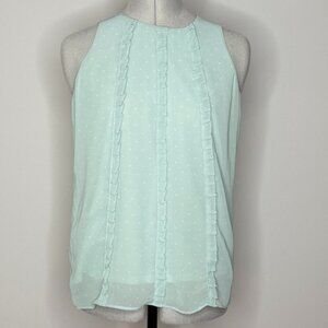 LOFT Flowy Ruffled Sleeveless Top